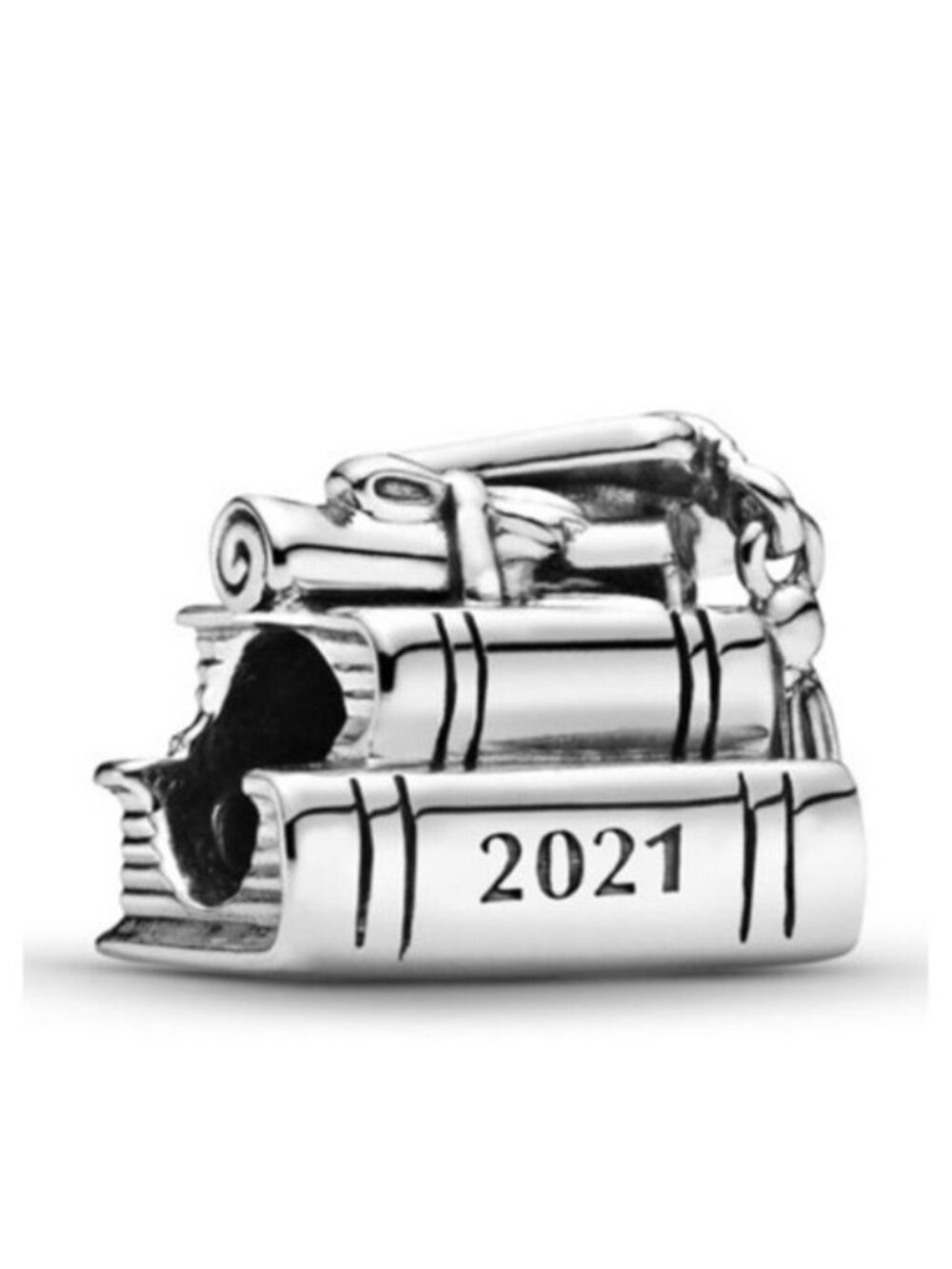 Pandora Sterling Silver 2021 Graduation Books Charm - 799325C00